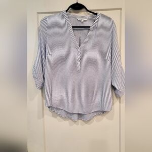 Striped V-Neck Women's Top